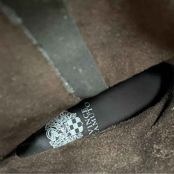 Vince Camuto Babellie Tan Gray Suede Square Toe Western Boots 8M - Picture 12 of 14